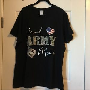 002-Women’s Army tee shirt- BLACK XXL Short sleeves